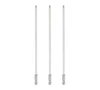 sourcing map 3pcs #1 Phillips Screwdriver Bit PH1 1/4" Hex Shank 8" (200mm) Long 4mm Rod Magnetic Cross Head Drill Bits S2 Steel Industrial Screw Driver Bit for Electric Power Tools, Gray