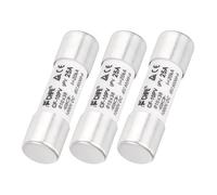 sourcing map 3Pcs 1000V 25A Ceramic Cartridge Fuses, 10x38mm Fast Blow Time Delay Fuse for Photovoltaic Solar Systems DIY Inverter Circuit Board