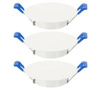 sourcing map 3Pcs 100mm/3.9" Round Ceiling Cover Plate, Downlight Hole Speaker Wall Hole Spring-Lock Decorative Steel Trim Cap Access Panel for 2.8-3.1" Ceiling or Drywall Openings, Matte White