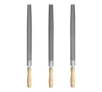 sourcing map 3pcs 12" Half Round Medium Cut File Double Cut Teeth Bastard/Medium/Thin Metal File High Carbon Steel T12 with Wood Handle for Metal Wood Tool Sharpener, Gray