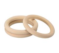 sourcing map 3Pcs 120mm(4.7-inch) Natural Wood Rings, 15mm Thick Smooth Unfinished Wooden Circles for DIY Crafting, Knitting, Macrame, Pendant