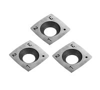 sourcing map 3pcs 15mm Square Straight Carbide Cutters with 2" Edge Radius 15x15x2.5mm-R50 Replacement Cutter Knives for Woodworking Spiral Helical Planer Cutter Head or Lathe Turning