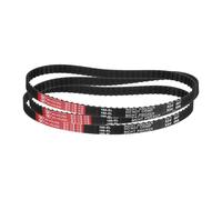 sourcing map 3Pcs 160XL 037 Timing Belt 80 Teeth Black Cogged Rubber Geared Belt, Width 10mm, Pitch 5.08mm, 3D Printer Timing Belt