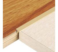 sourcing map 3Pcs 2.9ft x 0.31" t Molding Floor Transition Strips, Aluminium Alloy Vinyl Flooring Gap Trim for Joining Laminate Planks Tiles Floor Gaps, Gold