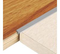 sourcing map 3Pcs 2.9ft x 0.31" t Molding Floor Transition Strips, Aluminium Alloy Vinyl Flooring Gap Trim for Joining Laminate Planks Tiles Floor Gaps, Gray