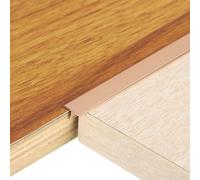 sourcing map 3Pcs 2.9ft x 0.39" t Molding Floor Transition Strips, Aluminium Alloy Vinyl Flooring Gap Trim for Joining Laminate Planks Tiles Floor Gaps, Rose Gold