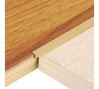sourcing map 3Pcs 2.9ft x 0.39" t Molding Floor Transition Strips, Aluminium Alloy Vinyl Flooring Gap Trim for Joining Laminate Planks Tiles Floor Gaps, Gold