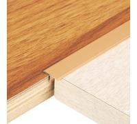 sourcing map 3Pcs 2.9ft x 0.47" t Molding Floor Transition Strips, Aluminium Alloy Vinyl Flooring Gap Trim for Joining Laminate Planks Tiles Floor Gaps, Rose Gold