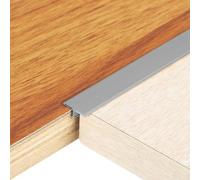 sourcing map 3Pcs 2.9ft x 0.47" t Molding Floor Transition Strips, Aluminium Alloy Vinyl Flooring Gap Trim for Joining Laminate Planks Tiles Floor Gaps, Gray