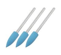 sourcing map 3pcs 2000 Grits Abrasive Mounted Stone 2.35mm Shank 1/4"(6mm) Dia Pointed Point Heads Stone Grinding and Polishing Wheels for Nail Polishing