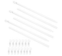 sourcing map 3Pcs 24" Blinds Wand Replacement, Combinable Blinds Tilt Wand with Hook, Vertical Blind Rod Stick for Window Curtain Opener Accessory, White