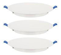 sourcing map 3Pcs 250mm/9.8" Ceiling Cover Plate, Access Panel for 7.7-9.4" | Downlight Hole Speaker Wall Hole Spring-Lock Decorative Steel Trim Cap Ceiling or Drywall Openings, Round ,Matte White