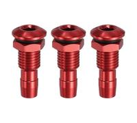 sourcing map 3Pcs 25mm M8 RC Boat Water Nipple Water Outlet Nozzle Aluminium Alloy Cooling Tube Extension for RC Boat Motor Cooling System Kit Red
