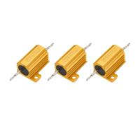sourcing map 3pcs 25W 470 Ohm 5% Aluminum Housing Case Resistor, Wirewound Resistors Screw Tap Chassis Mounted, Gold