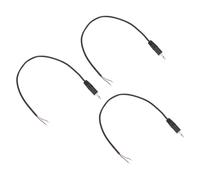 sourcing map 3pcs 3.5mm Male Jack to Bare Wire Open End Replacement 26AWG TRS 2 Pole Stereo 1/8" Mono Jack to Bare Wire 41mm for Earphone Headphone Cable Repair, 0.5m