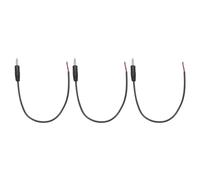 sourcing map 3pcs 3.5mm Male Jack to Bare Wire Open End Replacement TRS 2 Pole Stereo 1/8" Mono Audio Cable Plug Jack for Earphone Headphone Cable Repair, 0.25m