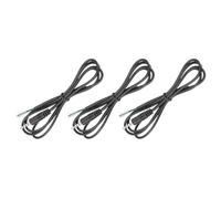 sourcing map 3pcs 3.5mm Male Jack to Bare Wire Open End Replacement TRS 4 Pole Stereo 1/8" Audio Cable Plug Jack for Earphone Headphone Cable Repair, 1m