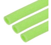 sourcing map 3pcs 3/8" ID Pipe Insulation Foam Tube, Foam Pipe Tubing Covers 0.79" OD Wrap Roll Bar Tubing 3.3FT Long - Heat Preservation for Handle Heat Water/Pipe Freeze Protection, Green
