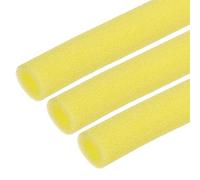 sourcing map 3pcs 3/8" ID Pipe Insulation Foam Tube, Foam Pipe Tubing Covers 0.79" OD Wrap Roll Bar Tubing 3.3FT Long - Heat Preservation for Handle Heat Water/Pipe Freeze Protection, Yellow