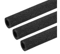 sourcing map 3pcs 3/8" ID Pipe Insulation Foam Tube, Foam Pipe Tubing Covers 0.79" OD Wrap Roll Bar Tubing 3.3FT Long - Heat Preservation for Handle Heat Water/Pipe Freeze Protection, Black