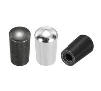 sourcing map 3Pcs 3 Way Guitar Toggle Switch Tip, M4 Brass Threaded Toggle Pickup Switch Knob Tip for LP Electric Guitar Replacement Parts, Black/Silver/Dark Silver