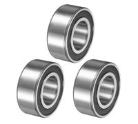 sourcing map 3Pcs 3205-2RS/5205-2RS Double Row Sealed Angular Contact Ball Bearing, 25 x 52 x 20.6mm Ball Bearings for Electric Motor, Pumps, Compressors, Agricultural Machinery