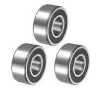 sourcing map 3Pcs 3304-2RS/5304-2RS Double Row Sealed Angular Contact Ball Bearing, 20 x 52 x 22.2mm Ball Bearings for Electric Motor, Pumps, Compressors, Agricultural Machinery