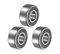 sourcing map 3Pcs 3305-2RS/5305-2RS Double Row Sealed Angular Contact Ball Bearing, 25 x 62 x 25.4mm Ball Bearings for Electric Motor, Pumps, Compressors, Agricultural Machinery
