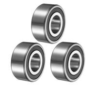 sourcing map 3Pcs 3306-2RS/5306-2RS Double Row Sealed Angular Contact Ball Bearing, 30 x 72 x 30.2mm Ball Bearings for Electric Motor, Pumps, Compressors, Agricultural Machinery