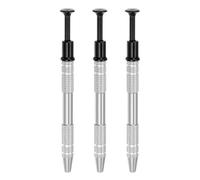 sourcing map 3Pcs 4-Claw Pick up Tool Piercing Ball Grabber Stainless Steel Jeweler's Pick Up Tool 4 Prongs Grabber for IC Chip Electronic Components Parts Nails Clamping, Silver Black