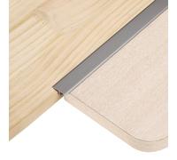 sourcing map 3Pcs 4ft x 0.79" T Molding Floor Transition Strips, Aluminium Alloy Vinyl Flooring Gap Trim for Joining Laminate Planks Tiles Floor Gaps, Light Gray