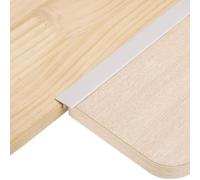 sourcing map 3Pcs 4ft x 0.79" T Molding Floor Transition Strips, Aluminium Alloy Vinyl Flooring Gap Trim for Joining Laminate Planks Tiles Floor Gaps, Matte White