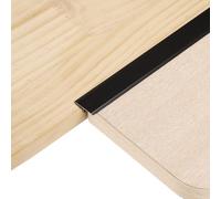 sourcing map 3Pcs 4ft x 0.79" T Molding Floor Transition Strips, Aluminium Alloy Vinyl Flooring Gap Trim for Joining Laminate Planks Tiles Floor Gaps, Black