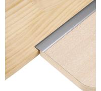 sourcing map 3Pcs 4ft x 0.79" T Molding Floor Transition Strips, Aluminium Alloy Vinyl Flooring Gap Trim for Joining Laminate Planks Tiles Floor Gaps, Gray