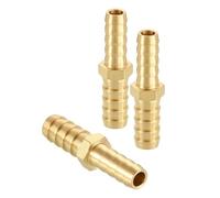 sourcing map 3pcs 5/16"(8mm) to 3/8"(10mm) Brass Hose Barb Fitting Metals Splicer Mender for 3D Printing, Air Compressor, CNC Machine, Dies