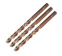 sourcing map 3pcs 5mm Twist Drill w Titanium Coated High Speed Steel Bit HSS M35 CO for Steel,Copper,Aluminum Alloy