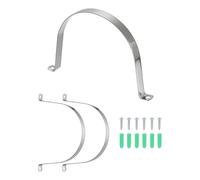 sourcing map 3Pcs 6-5/8Inch(169mm) Pipe Clamps, 304 Stainless Steel