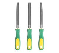 sourcing map 3pcs 6" Half Round Medium Cut File Double Cut Teeth Bastard/Medium/Thin Metal File High Carbon Steel T12 with PP Handle for Metal Wood Tool Sharpener, Gray