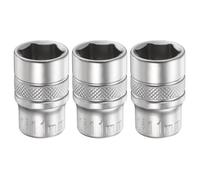 sourcing map 3pcs 6 Points Deep Socket 1/4" Drive 11mm Deep Metric CR-V Steel Polished Nickel Plating Flip Sleeve 25mm / 1" Extra Long Socket Tool for Home Auto Nuts Bolts Repair