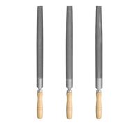 sourcing map 3pcs 8" Half Round Medium Cut File Double Cut Teeth Bastard/Medium/Thin Metal File High Carbon Steel T12 with Wood Handle for Metal Wood Tool Sharpener, Gray