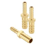 sourcing map 3pcs 8mm to 4mm Brass Hose Barb Fitting Metal Splicer | Mender for 3D Printing, Air Compressor, CNC Machine, Dies