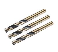 sourcing map 3Pcs 9/16" Drill Bit 1/2" Reduced Shank M35 5% Cobalt HSS | High-Speed Steel Twist Black and Gold Finish 135°Bits for Hard Metal Stainless Steel