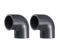 sourcing map 3pcs 90 Degree Elbow PVC Pipe Fittings 1-1/2" 2 Way Furniture Grade PVC Corner Connectors Angle Elbow Side Outlet for Sewer Plumbing Drain Pipe Water Supplies Build Garden