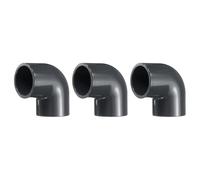 sourcing map 3pcs 90 Degree Elbow PVC Pipe Fittings 1" 2 Way Furniture Grade PVC Corner Connectors Angle Elbow Side Outlet for Sewer Plumbing Drain Pipe Water Supplies Build Garden