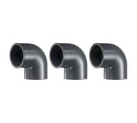 sourcing map 3pcs 90 Degree Elbow PVC Pipe Fittings 2" 2 Way Furniture Grade PVC Corner Connectors Angle Elbow Side Outlet for Sewer Plumbing Drain Pipe Water Supplies Build Garden