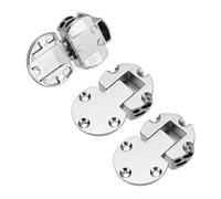 sourcing map 3Pcs 90 Degree Hidden Flap Hinges, 1.93" x 1.18", Zinc Alloy Cabinet Door Concealed Hinge for Cabinet Door Folding Computer Desk, Silver