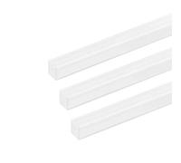 sourcing map 3pcs ABS Plastic Square Bars Rod 6mm×6mm×20 inch ABS Plastic Square Bar Rod for Architectural Model Making DIY White 3pcs