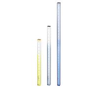 sourcing map 3pcs Acrylic Clear Straight Rulers 15/20/30cm Metric Transparent Gradient Three-Dimensional Plastic Ruler Square Cube Measuring Tool for Office, Yellow/Gray/Blue Gray