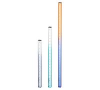 sourcing map 3pcs Acrylic Clear Straight Rulers 15/20/30cm Metric Transparent Gradient Three-Dimensional Plastic Ruler Square Cube Measuring Tool for Office, Gray/Sky Blue/Blue-Orange