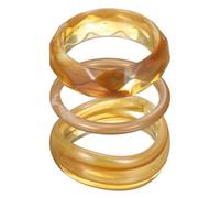 sourcing map 3pcs Acrylic Resin Bangle Bracelet Set for Women, Cuff Wide Geometric Chunky Stackable Bangles Acetate Wristband Bracelet Irregular Trendy Jewelry Gift, Light Brown Series